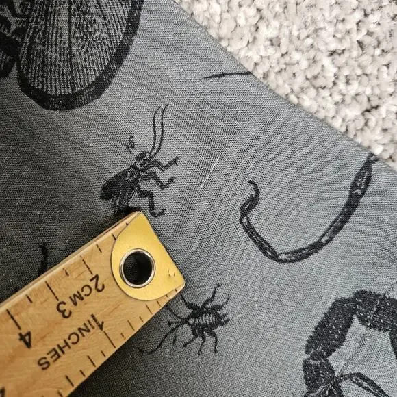 Disturbia Dress Womens 2 Gray Parasite Smock Mini Insects AOP Goth Feminine - Picture 14 of 16